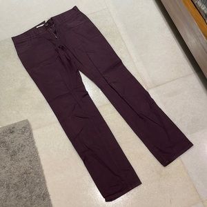 Dolce and Gabbana Mens Maroon Pant with Metal Plaque/Logo Size IT 50